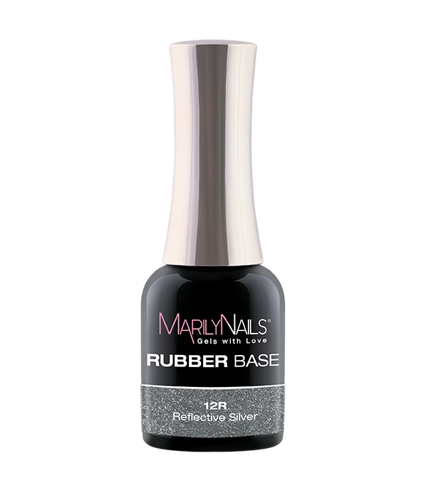 MarilyNails Rubber Base - 12R - Reflective Silver 7ml főképe